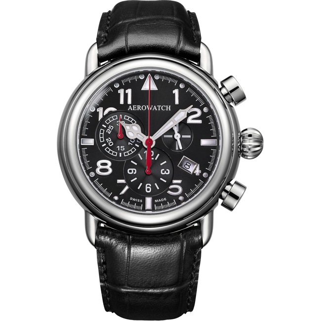 Aerowatch 1942 Homage 1910 Chrono en cuir Ø 44mm - A 83939 AA05