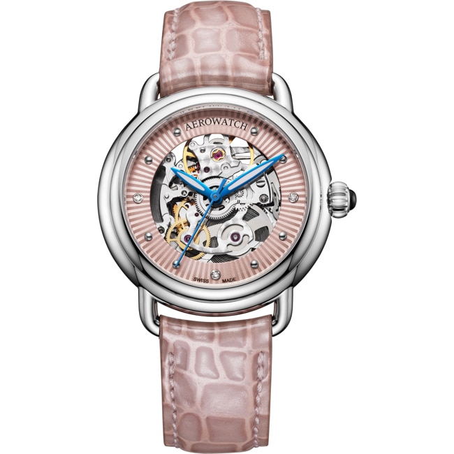 Aerowatch 1942 Lady Automatic Skeleton Rose - A 60960 AA20