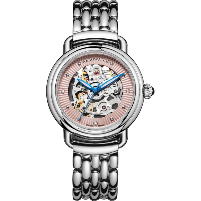 Aerowatch 1942 Lady Automatic Skeleton Rose - A 60960 AA20 M