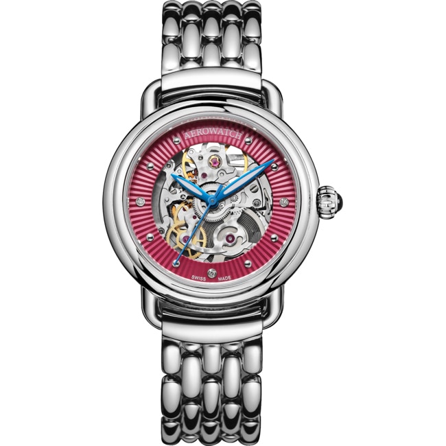 Aerowatch 1942 Lady Automatic Skeleton Rouge - A 60960 AA21 M