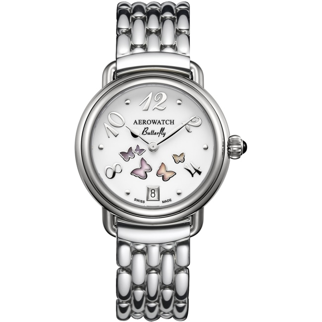 Aerowatch 1942 Lady Butterfly Stainless steel - A 44960 AA01 M