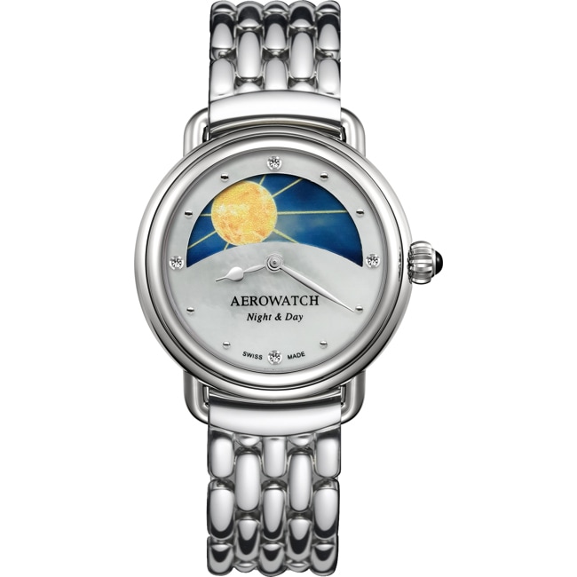 Aerowatch 1942 Lady Night & Day Stainless steel - A 44960 AA11 M