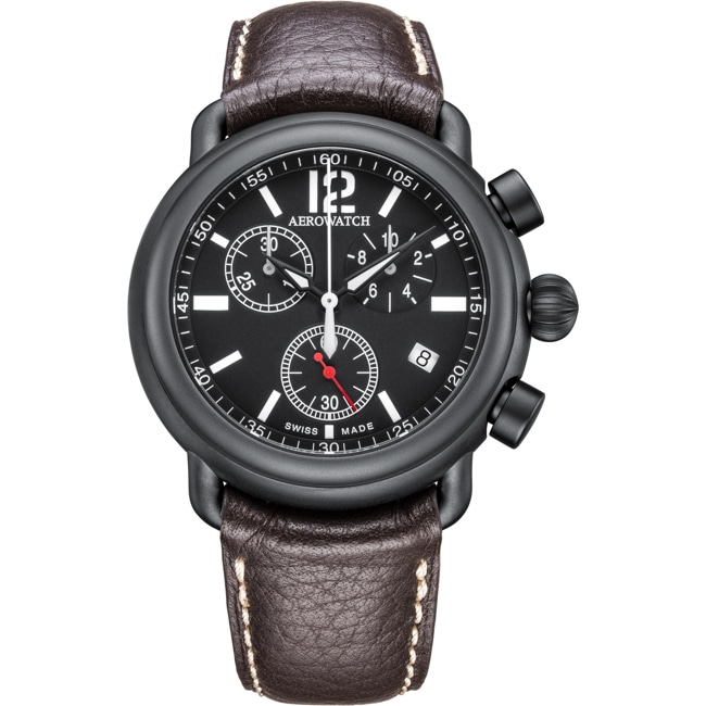 Aerowatch 1942 Quartz Chrono Black Ø 44mm - A 79100 NO05