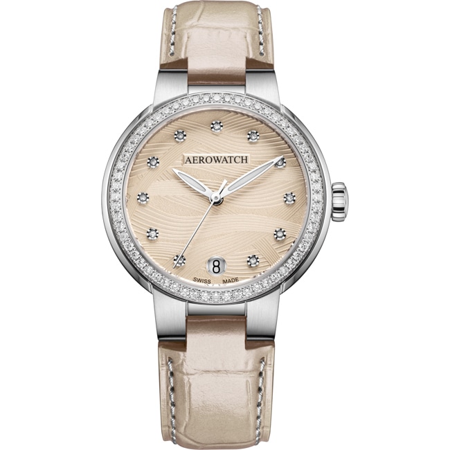 Aerowatch Harmonie Lady Automatic Diamonds Beige 35mm - A 60106 AA02 DIA
