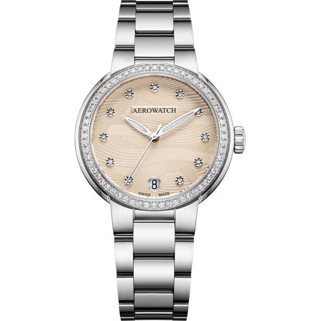 Aerowatch Harmonie Lady Automatic Diamonds Beige 35mm - A 60106 AA02 DIA M