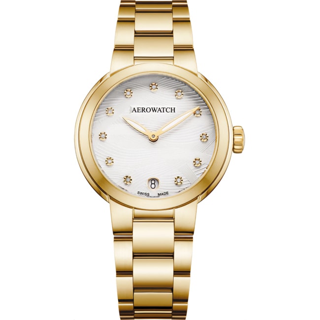 Aerowatch Harmonie Lady Automatic Goldig 35mm - A 60106 JA03 M
