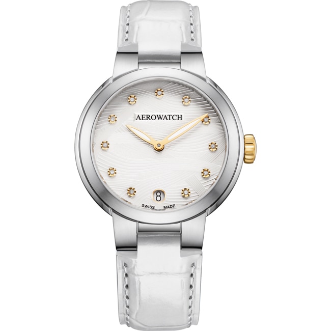 Aerowatch Harmonie Lady Automatic Weiss 35mm - A 60106 BI03