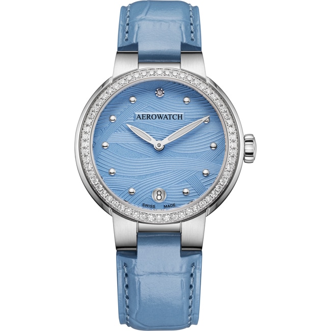 Aerowatch Harmonie Lady Quartz Diamonds Blue 35mm - A 42107 AA01 DIA
