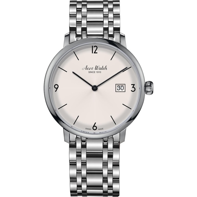 Aerowatch Héritage Slim en acier inoxydable - A 21976 AA08 M