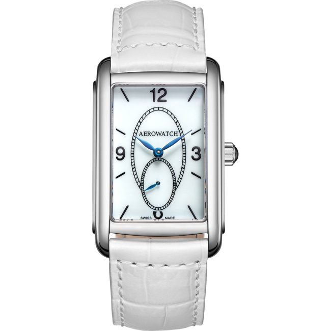 Aerowatch Intuition Classic Petite Seconde en cuir blanc - A 31988 AA02