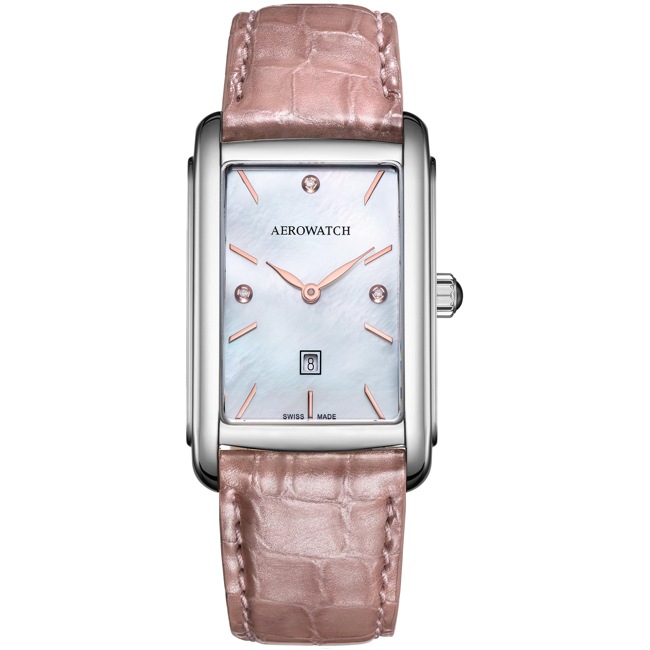 Aerowatch Intuition Diamonds Leder rosa - A 49988 AA03
