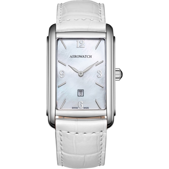 Aerowatch Intuition Leder weiss - A 49988 AA07