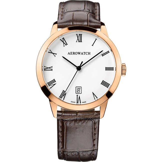 Aerowatch Les Grandes Classiques Rose / Brown - A 42972 RO01