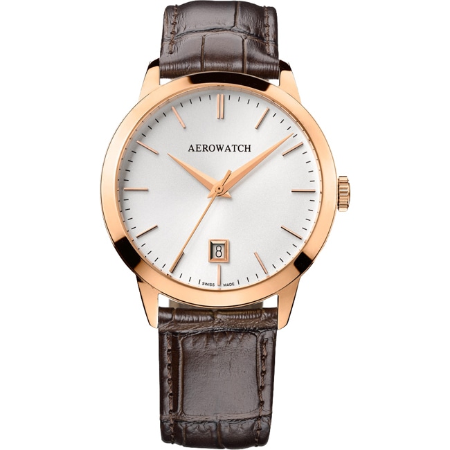 Aerowatch Les Grandes Classiques Rosé / Braun - A 42972 RO02