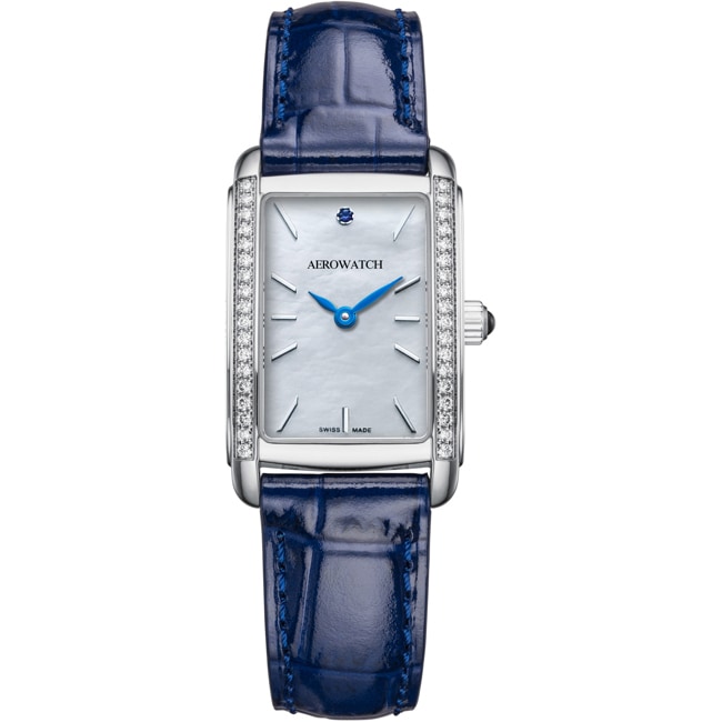Aerowatch Mini Intuition Diamonds Blue Leather - A 30104 AA02 DIA