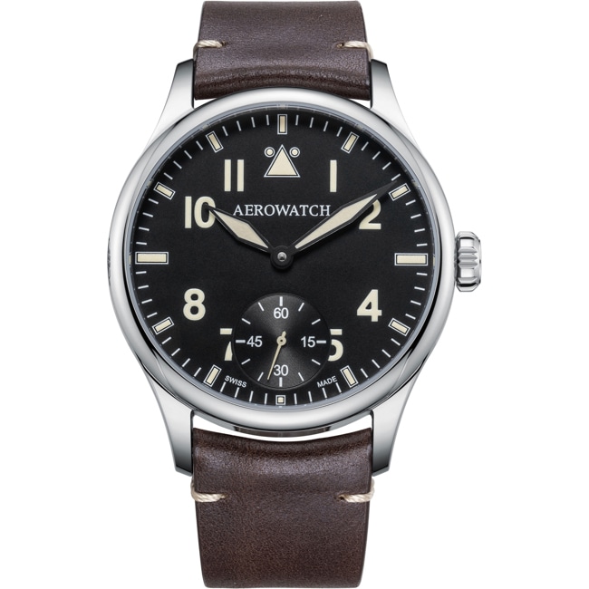 Aerowatch Renaissance Big Mechanical Petite Seconde en cuir Brun - A 55981 AA02