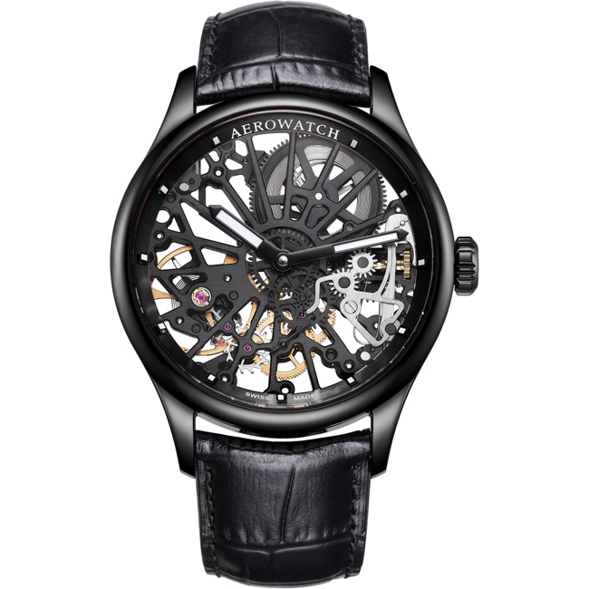 Aerowatch Renaissance Cobweb Skeleton Noir - A 50981 NO17