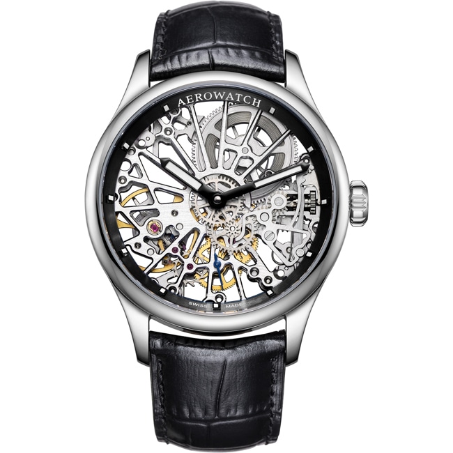 Aerowatch Renaissance Cobweb Skeleton Argenté / Noir - A 50981 AA17