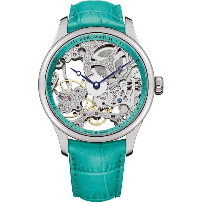 Aerowatch Renaissance Skeleton Lady Turquoise - A 57981 AA16