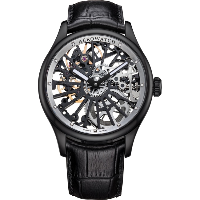 Aerowatch Renaissance Skeleton Wheel Black - A 50981 NO25