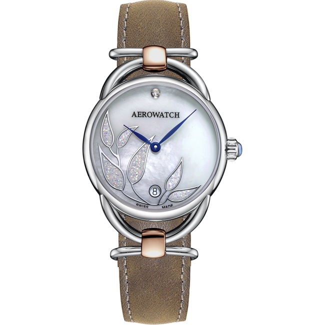 Aerowatch Sensual Tea Leaves Brown Leather - A 07977 BI02
