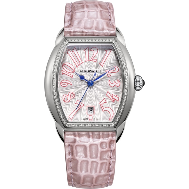Aerowatch Streamline Lady Diamonds Pink Leather - A 42958 AA07 DIA