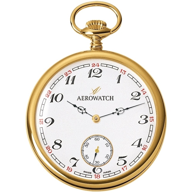 Aerowatch Taschenuhr Lépine Mechanical 18 Karat Gelbgold - 50741 J802