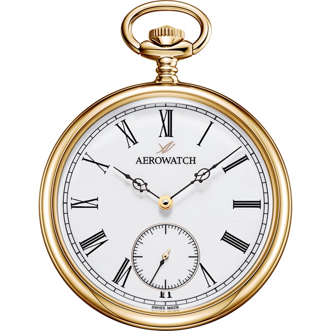 Aerowatch Taschenuhr Lépine Mechanical Roman Goldig Ø 48mm - 50827 JA01