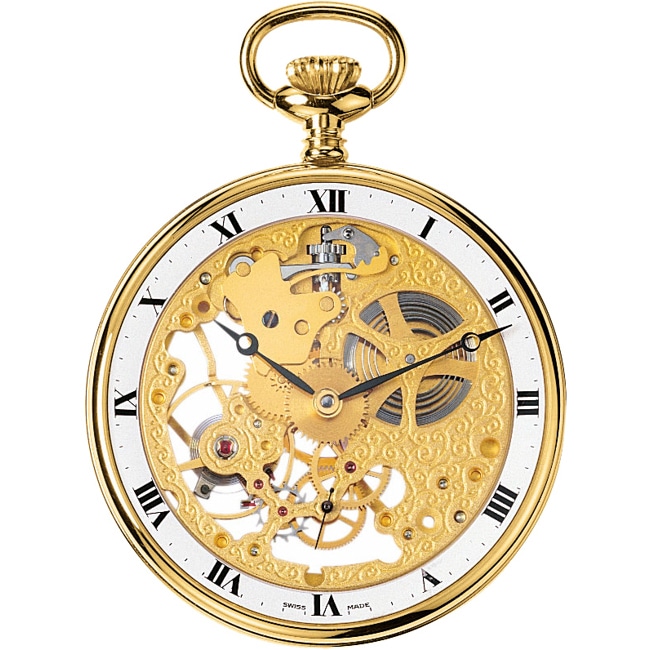 Aerowatch Taschenuhr Lépine Skeleton Goldig - 56738 J501