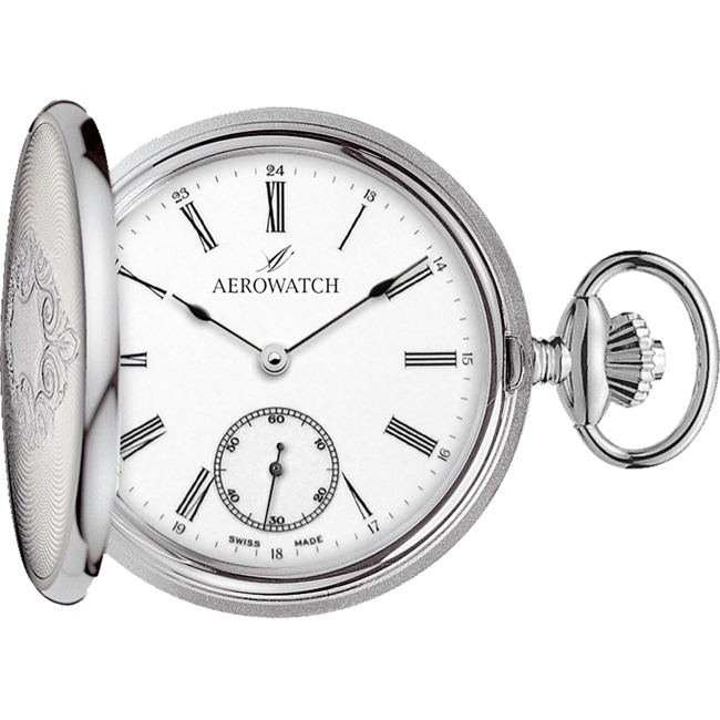 Aerowatch Montre de poche Savonnette Mechanical Argenté Ø 50mm - 55645 AG01