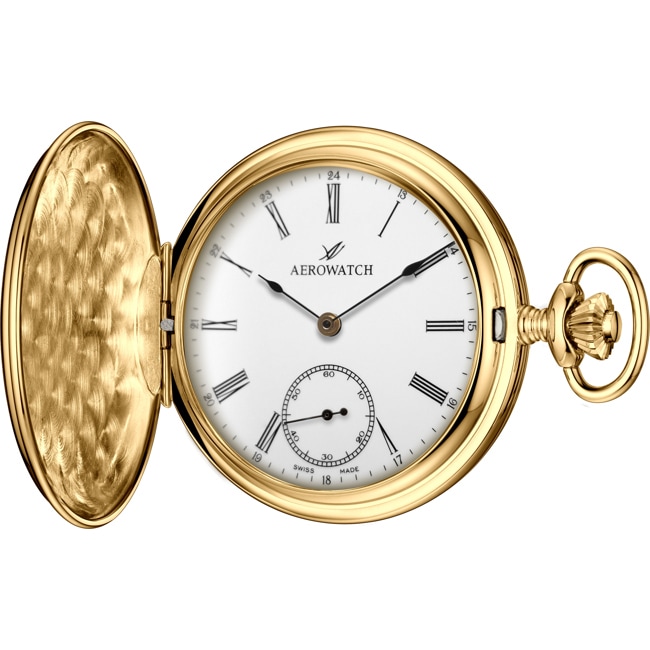 Aerowatch Montre de poche Savonnette Quartz Doré - 55836 JA01