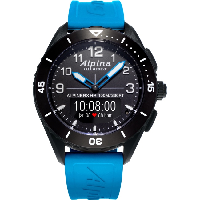 Alpina AlpinerX Alive Smartwatch Noir / Bleu - AL-284LBBW5AQ6