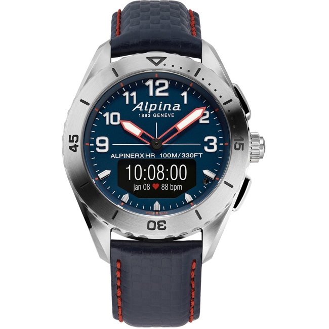 Alpina AlpinerX Alive Smartwatch Argenté / Bleu - AL-284LNNR5SSAQ6L