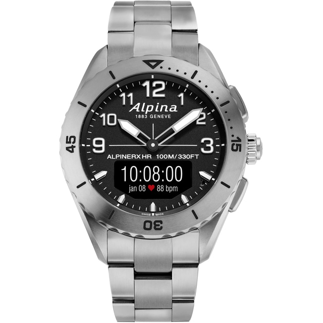 Alpina AlpinerX Alive Smartwatch Titanium Edition Noir - AL-284LBBW5TAQ1B