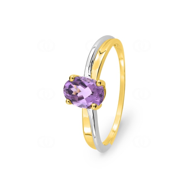 Amethyst Ring 375/9 K Gelbgold rhodiniert - 193021.A3