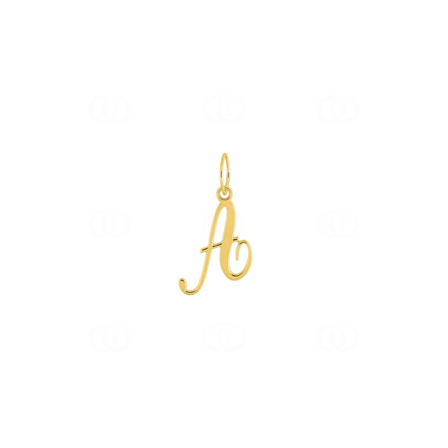 Pendant 375/9 K Yellow Gold Letter A - 660091.A