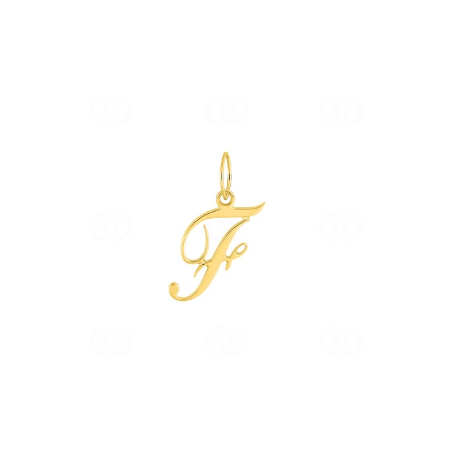 Pendentif or jaune 375/9 ct Lettre F - 660091.F
