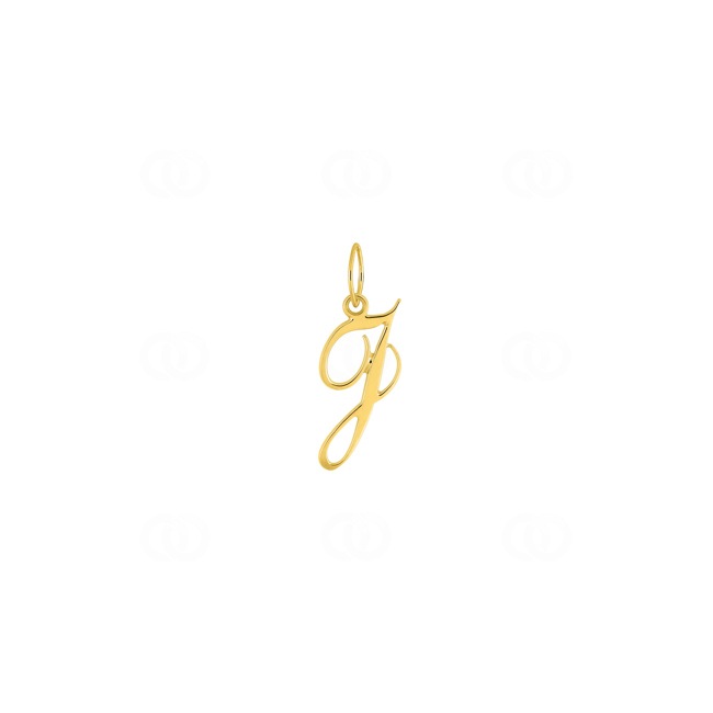 Pendant 375/9 K Yellow Gold Letter J - 660091.J