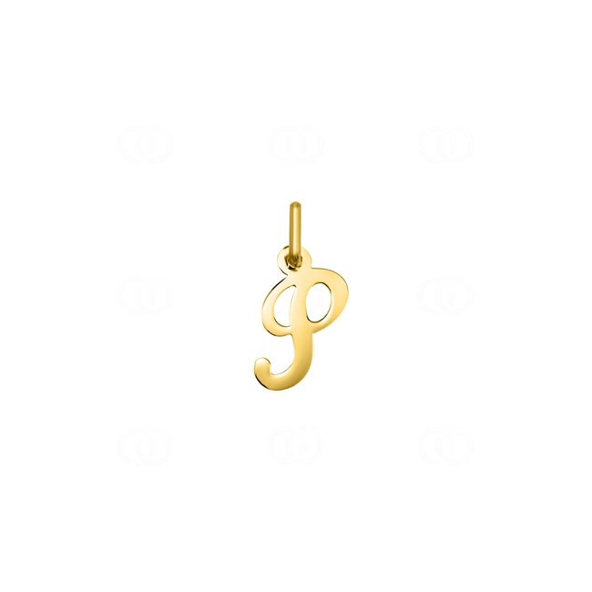 Pendentif or jaune 375/9 ct Lettre P Pendentif or jaune 375/9 ct Lettre P - 9KAY5028