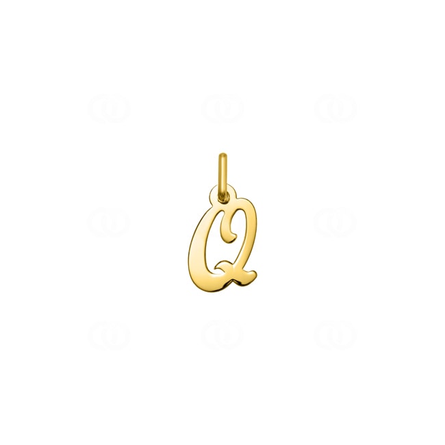 Pendant 375/9 K Yellow Gold Letter Q - 9KAY5029