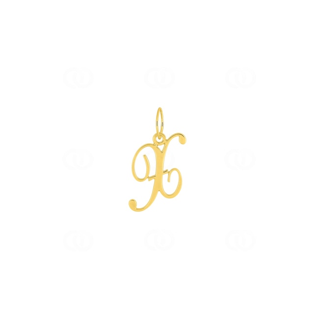 Pendentif or jaune 375/9 ct Lettre X - 660091.X