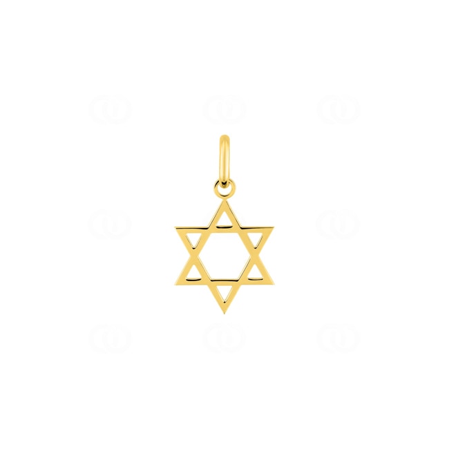 Pendentif or jaune 375/9 ct Étoile de david Pendentif or jaune 375/9 ct Étoile de david - 660120