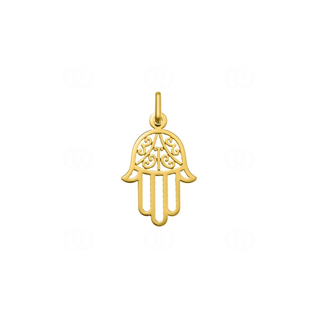 Pendentif or jaune 375/9 ct Main de fatma - 9KAY1012