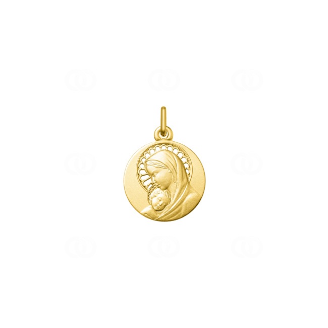 Pendant 375/9 K Yellow Gold Virgin Mary and Child - 9KAY3042