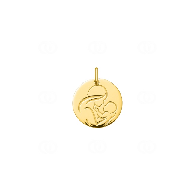 Pendant 375/9 K Yellow Gold Virgin Mary and Child - 9KAY3149