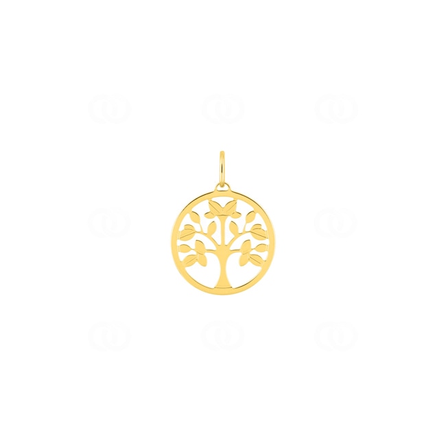 Pendentif or jaune 375/9 ct Arbre de vie Ø 15mm - 397358.00