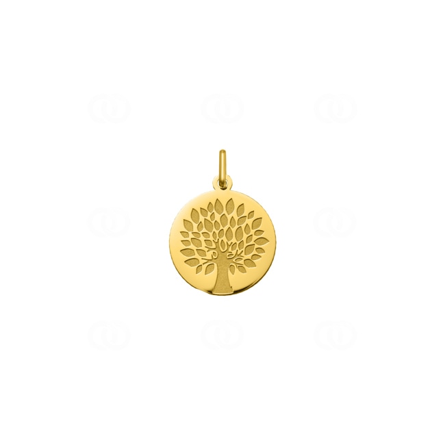 Pendentif or jaune 375/9 ct Arbre de vie Ø 16mm - 9KAY1006