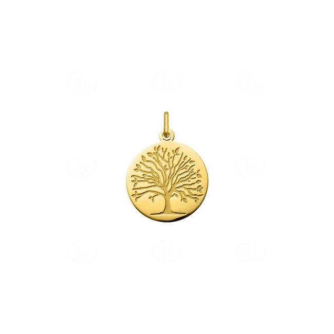 Pendentif or jaune 375/9 ct Arbre de vie Ø 19mm - 9KAY1013