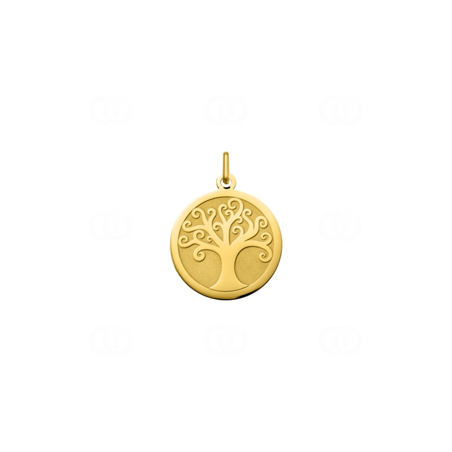Pendentif or jaune 375/9 ct Arbre de vie Ø 20mm - 9KAY1004