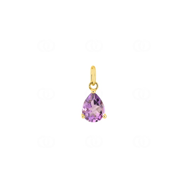 Pendentif or jaune 375/9 ct améthyste poire - 393009.A0